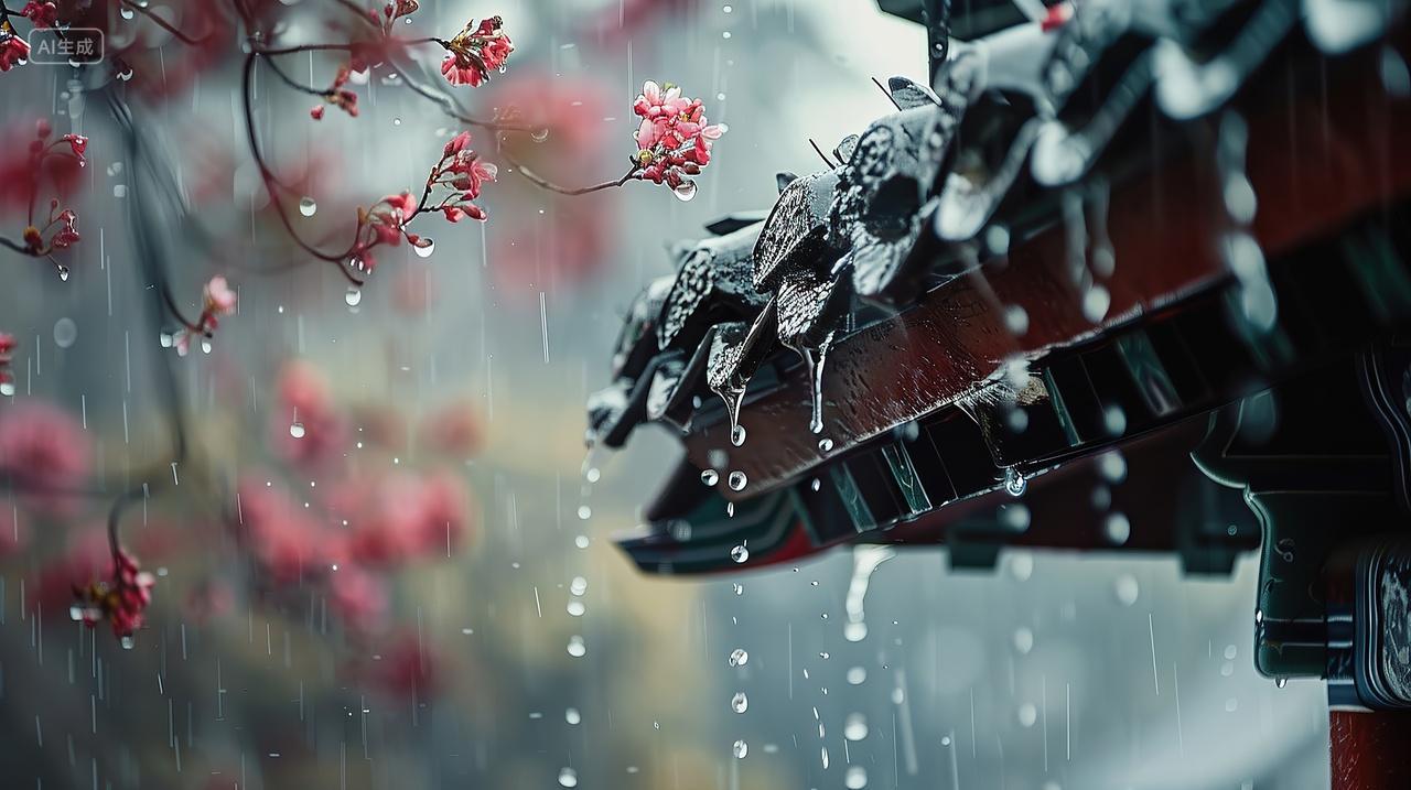 夏至二十四节气夏天雨水屋檐