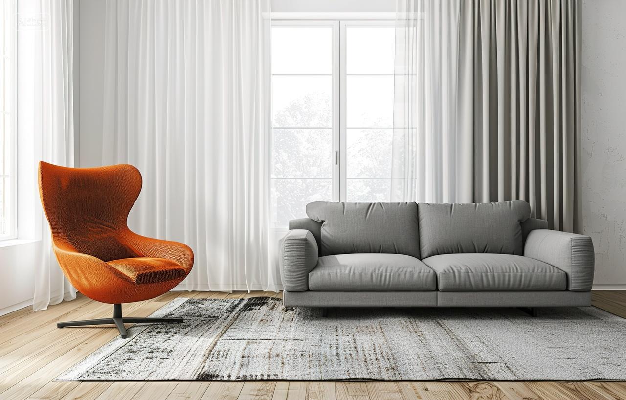 高级简约室内客厅沙发