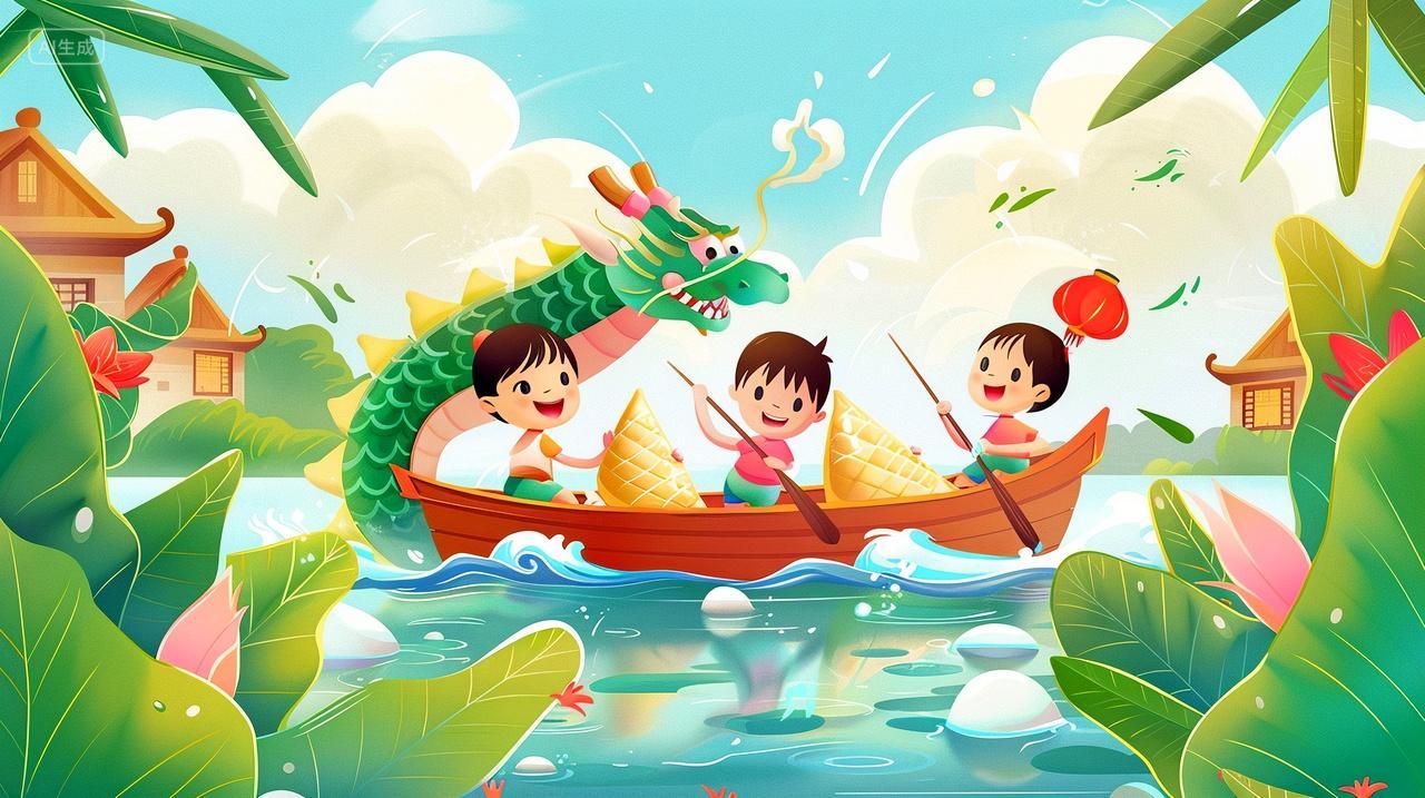 端午节龙舟粽子海报