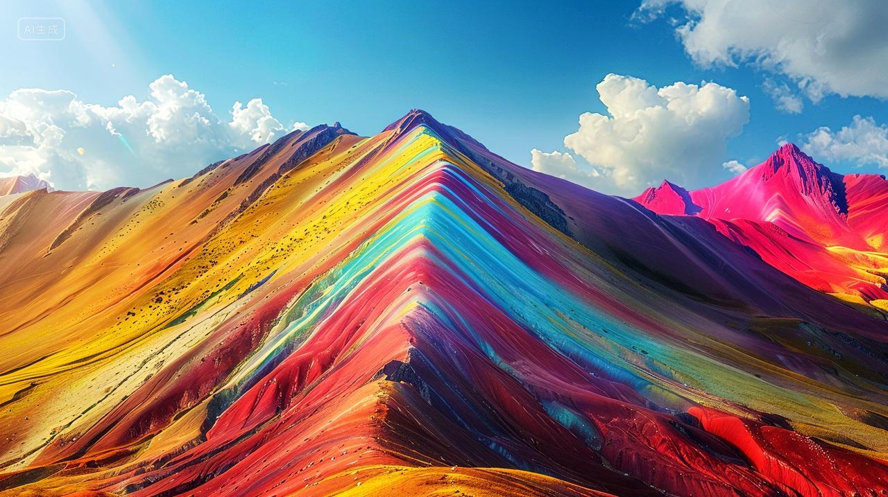 丹霞层叠,霞光万道