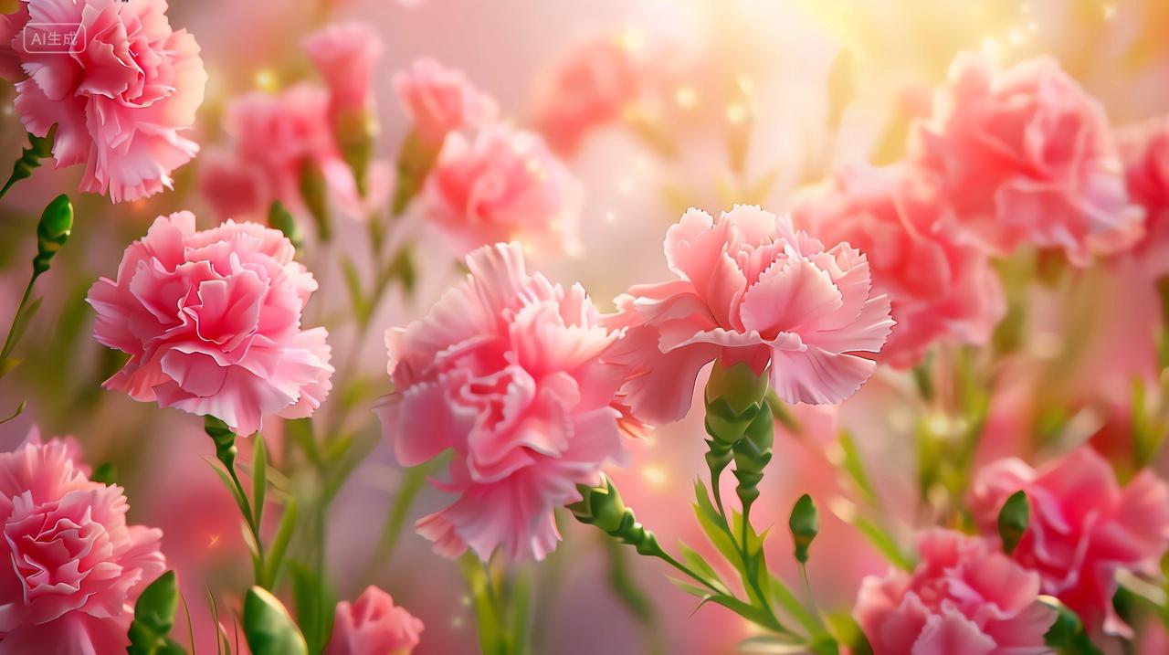 康乃馨争艳盛开