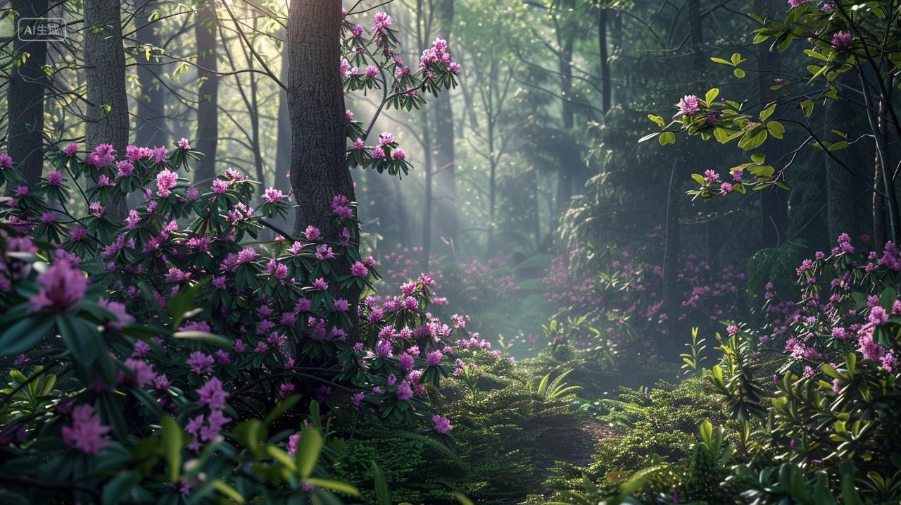 林中杜鹃绽芳华