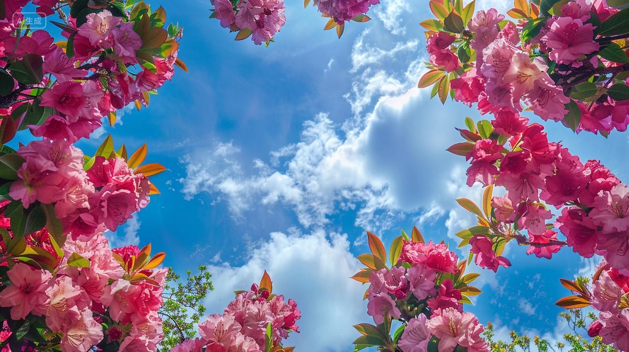 杜鹃昂首向蓝天