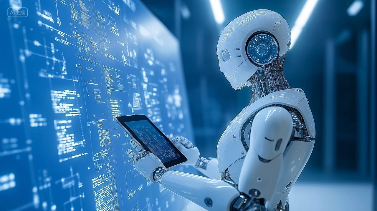 AI人工智能机器人未来科技办公触摸屏