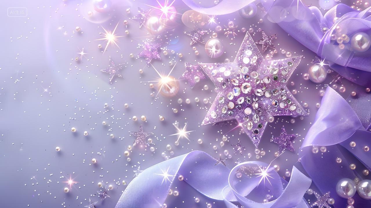紫色梦幻星光与珠宝壁纸