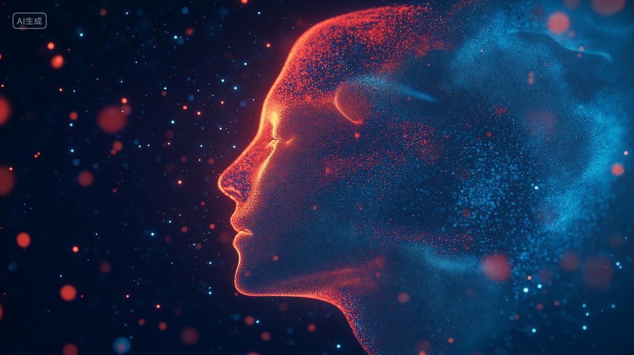 AI人工智能科技粒子大脑科技背景