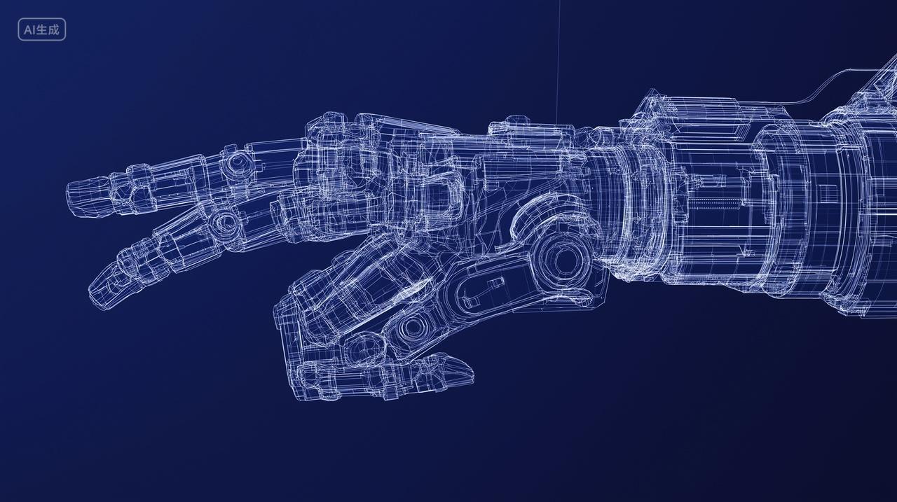 机器人手臂设计稿图设计人工智能机械臂