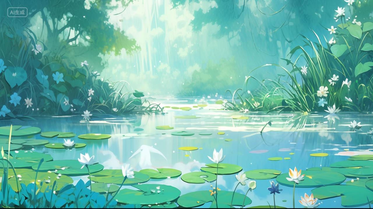 美丽的大自然荷花大暑小暑处暑美丽背景
