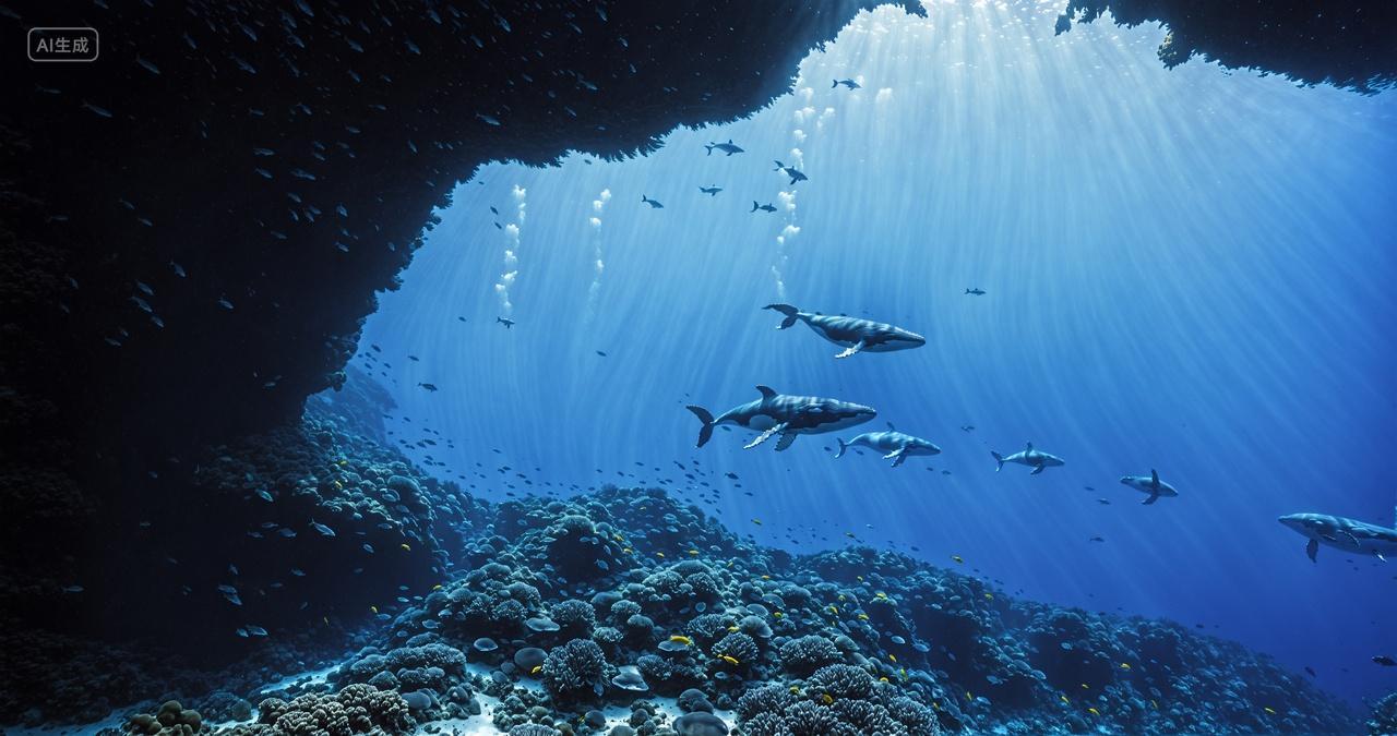 海洋鲨鱼海底风光