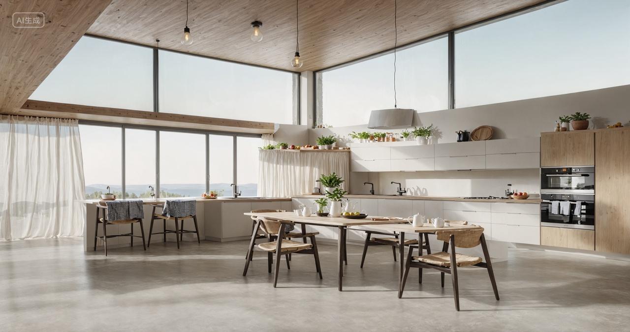 阳光厨房客厅室内家装设计