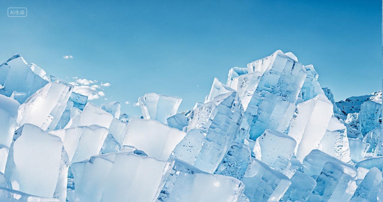 冰块夏天凉爽大暑