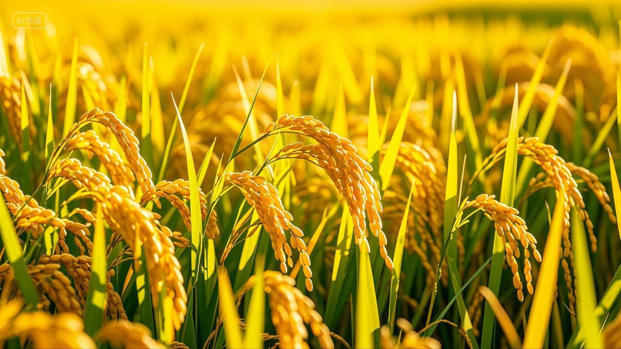 秋天丰收的稻谷谷子农业发展