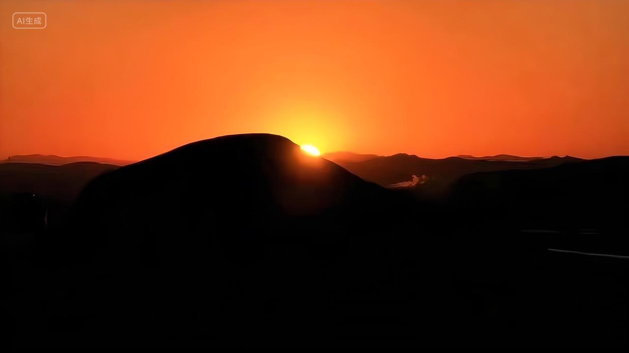 落日余晖美丽的夕阳日出日落