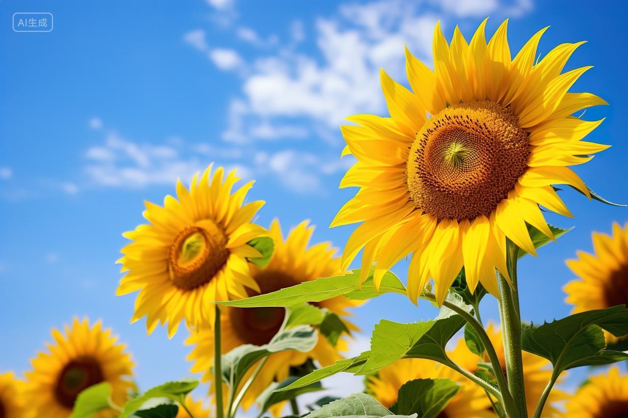 高级简约向日葵背景