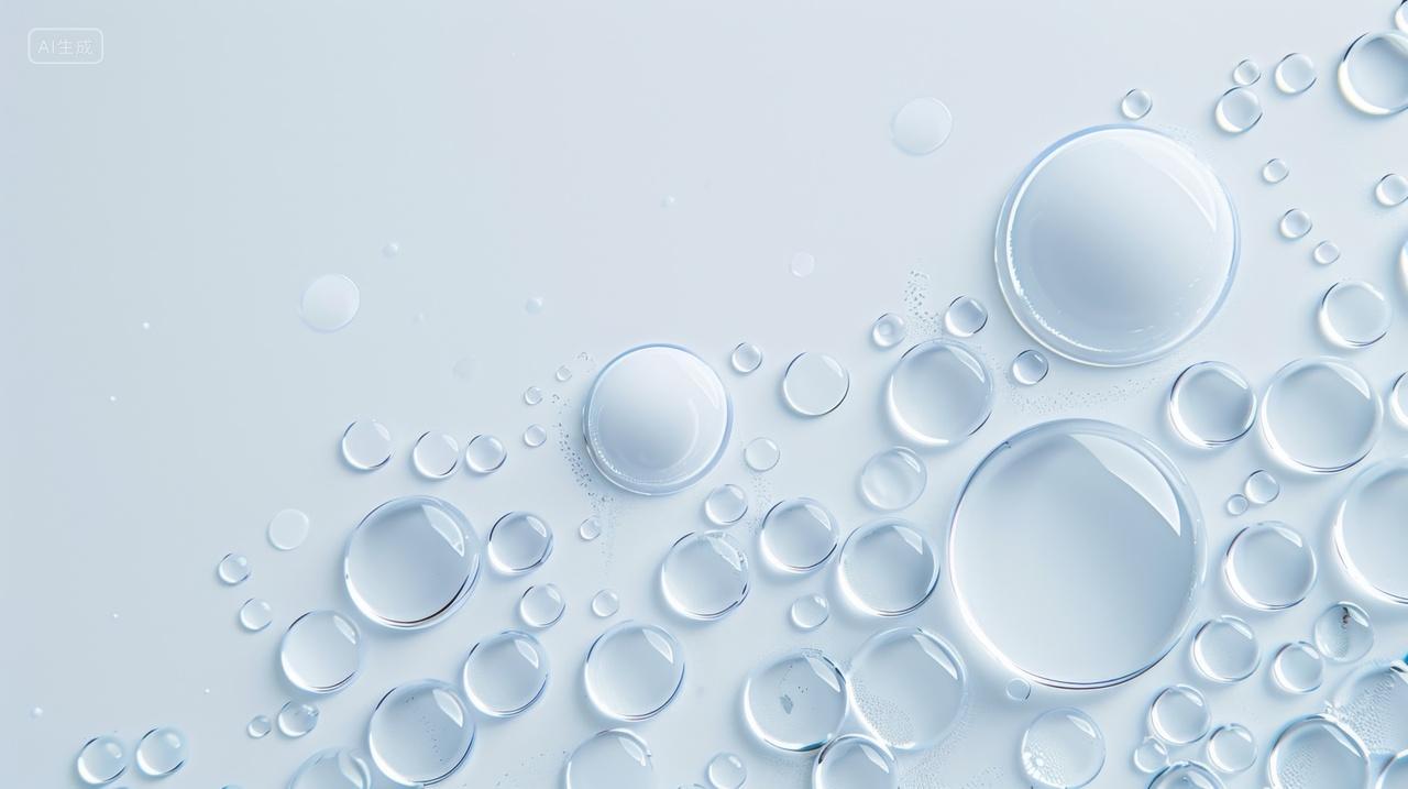 玻璃表面的水泡水珠