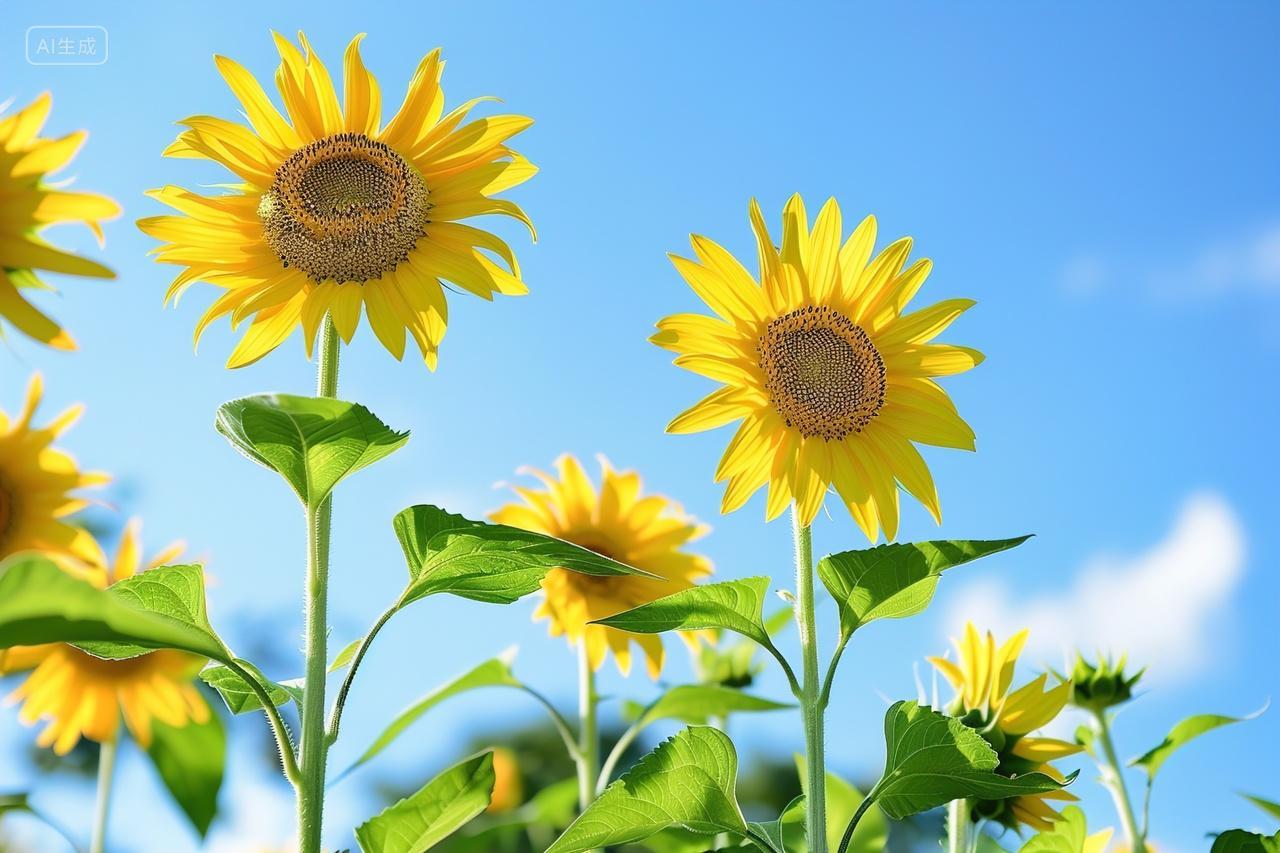 高级简约向日葵背景