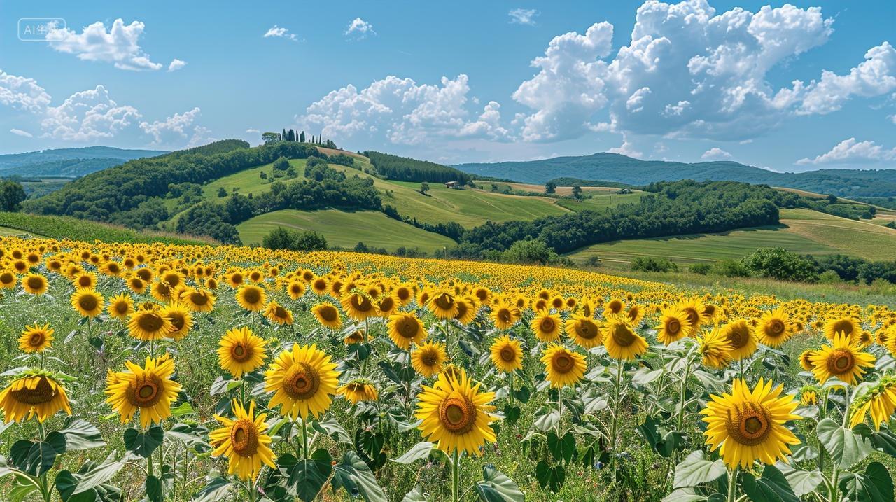 高级简约向日葵背景