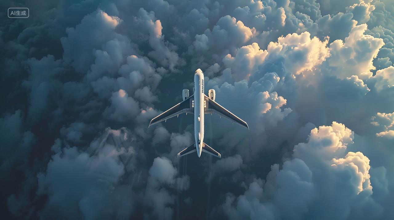 飞机天空航空企业画册背景