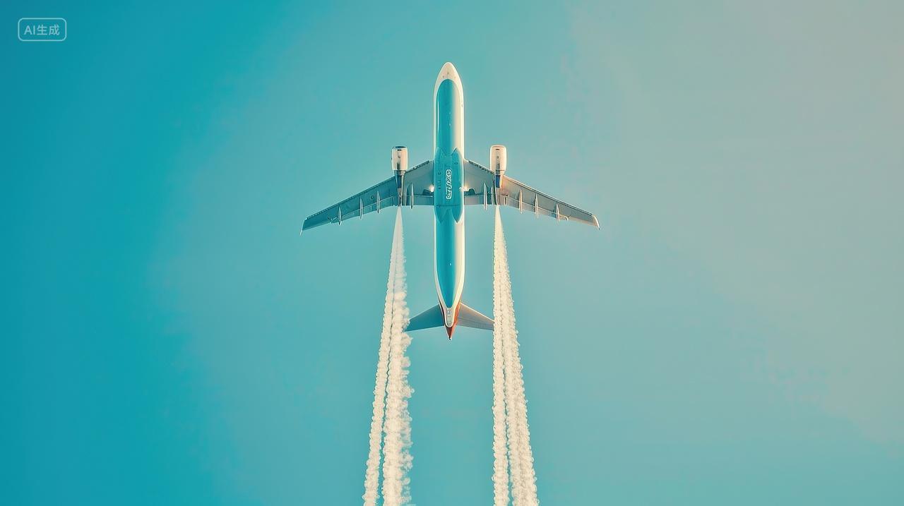 飞机天空航空企业画册背景