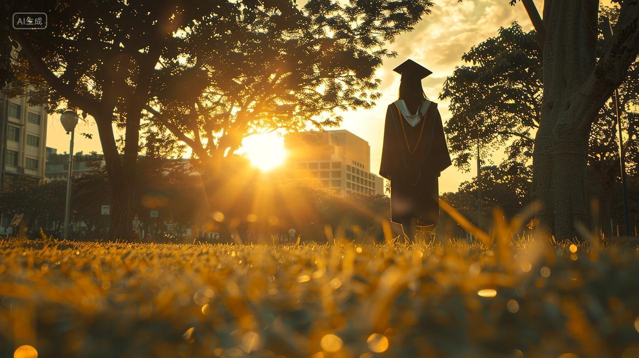 毕业季人物剪影背景