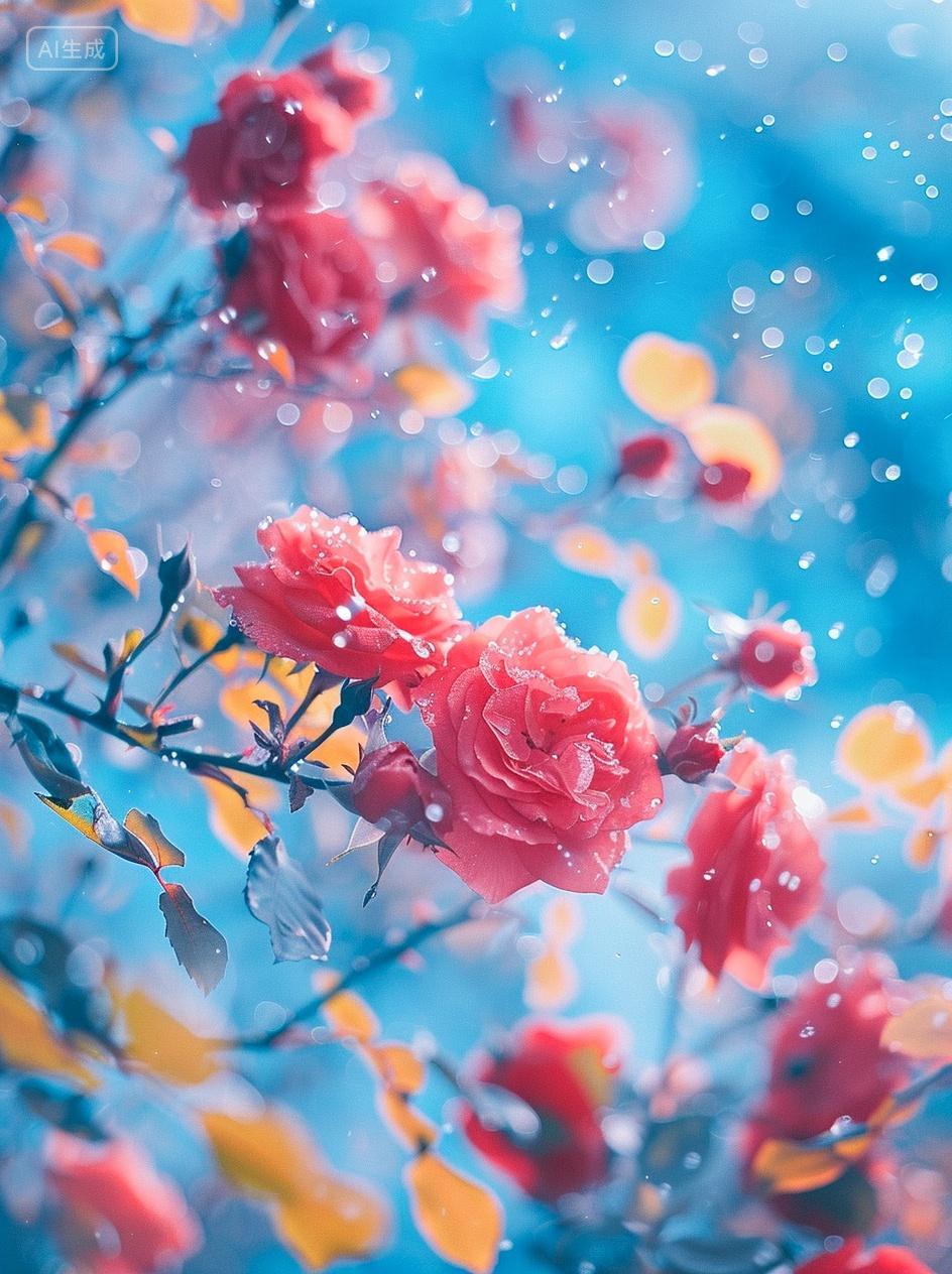 一株正在盛开的蔷薇花