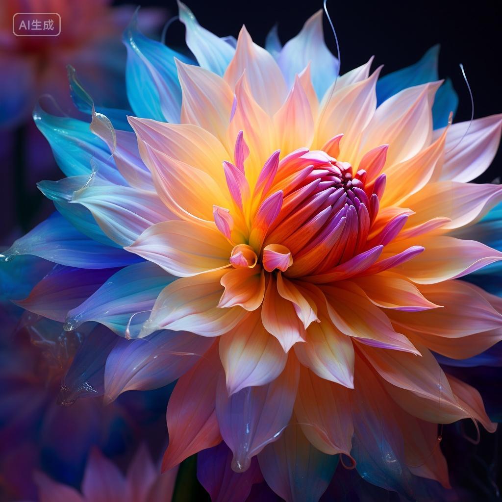 花开富贵花瓣荷花