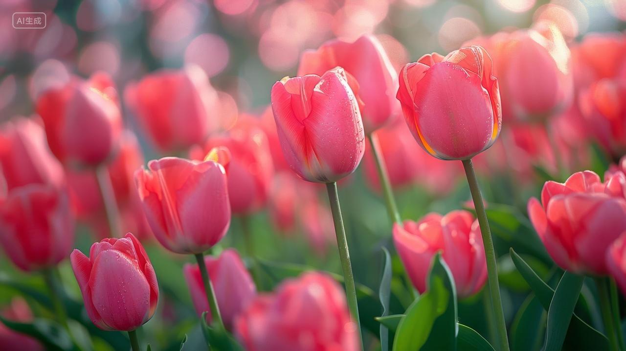 唯美郁金香背景