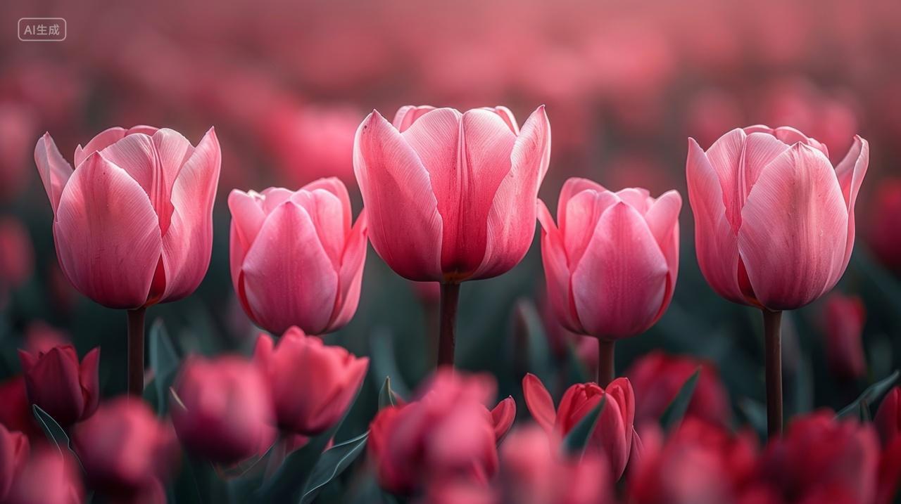 粉红郁金香背景