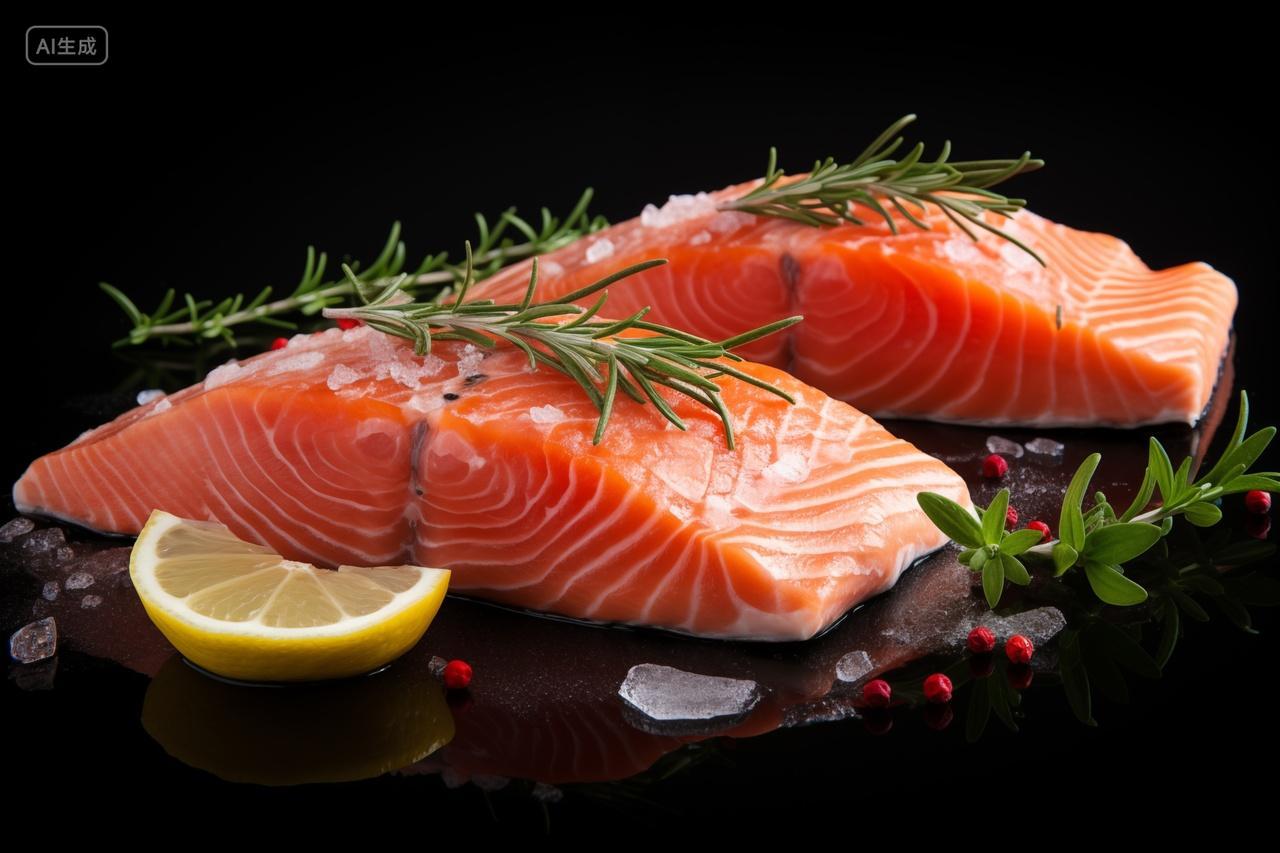 新鲜三文鱼刺身鱼肉食材餐饮美食