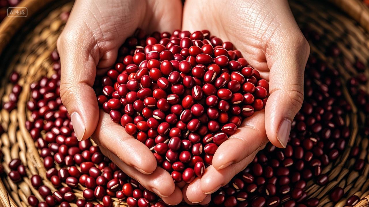 手捧红豆相思豆七夕情人节520