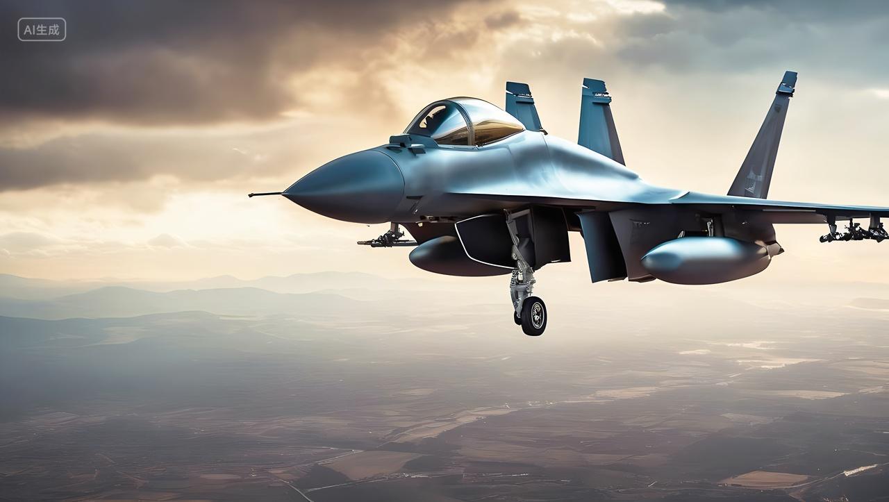 霸气轰炸机瞭望大地高空飞行的战斗机