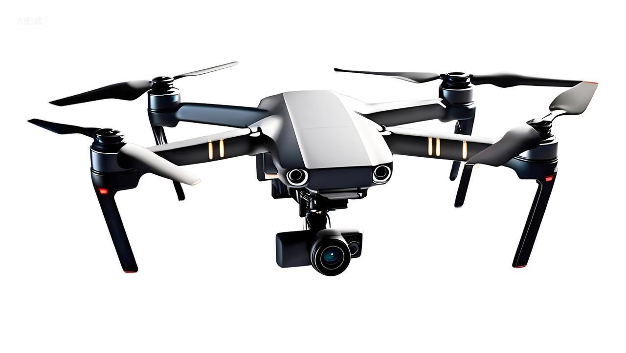 未来科技ai无人机白底图低空经济宣传图片素材