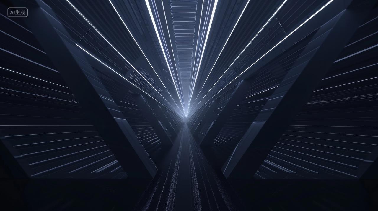 科技概念背景，狭长的通道