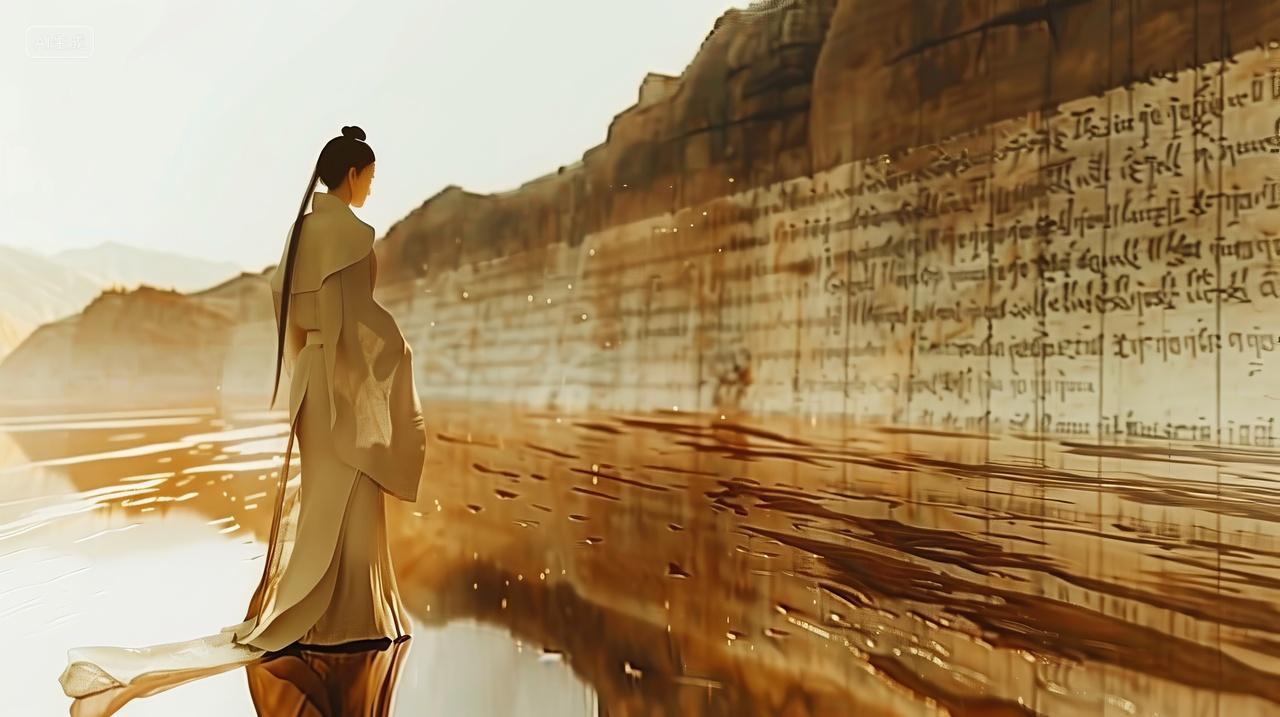 数字概念插图，古装人物和国风场景