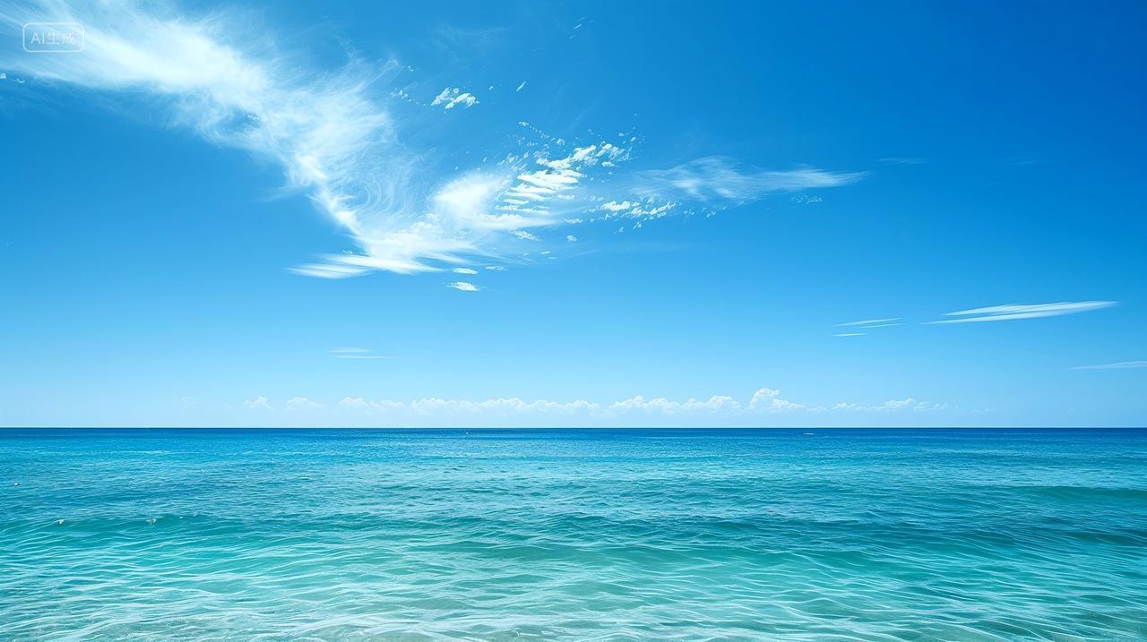 夏日蓝天海洋