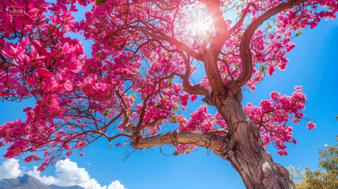 仰视高枝争艳丽