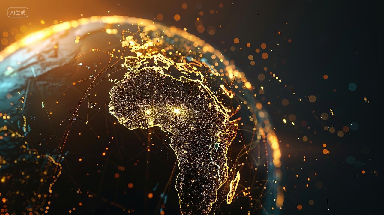 科技感可视化发光地球