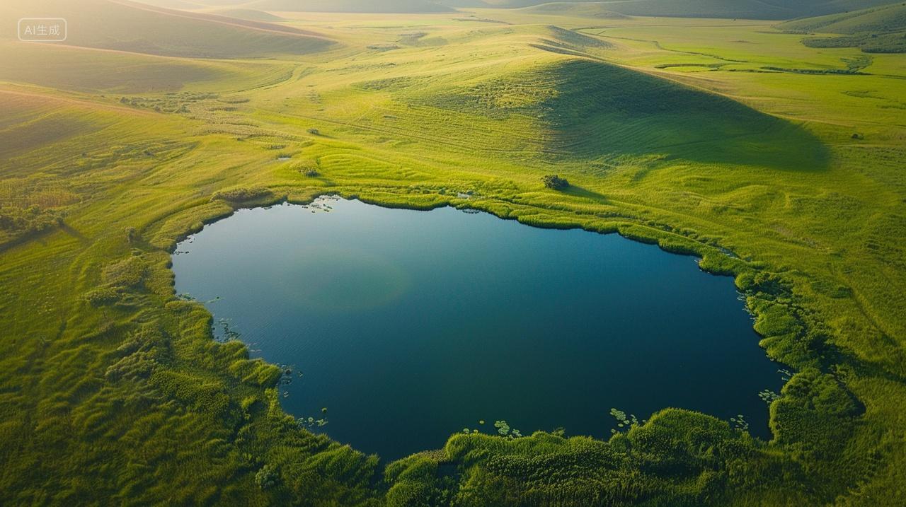 草色青青映碧潭