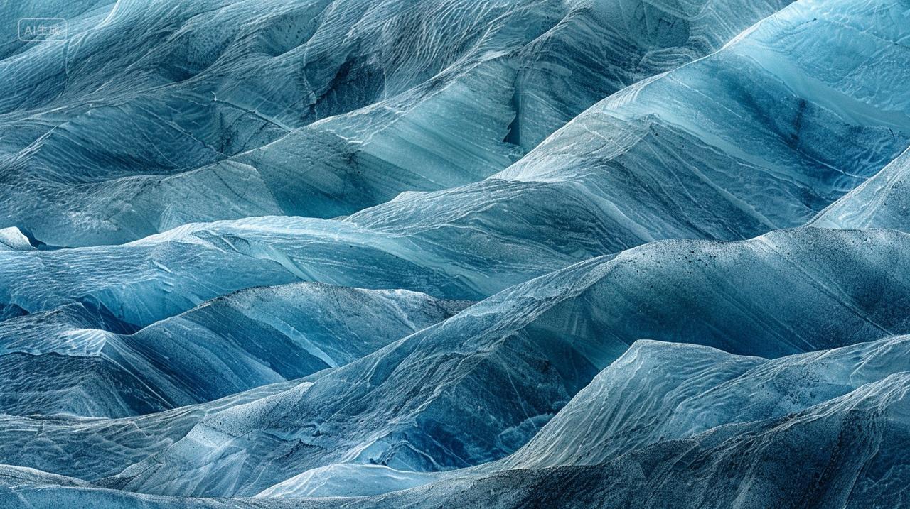冰川纹理如画布