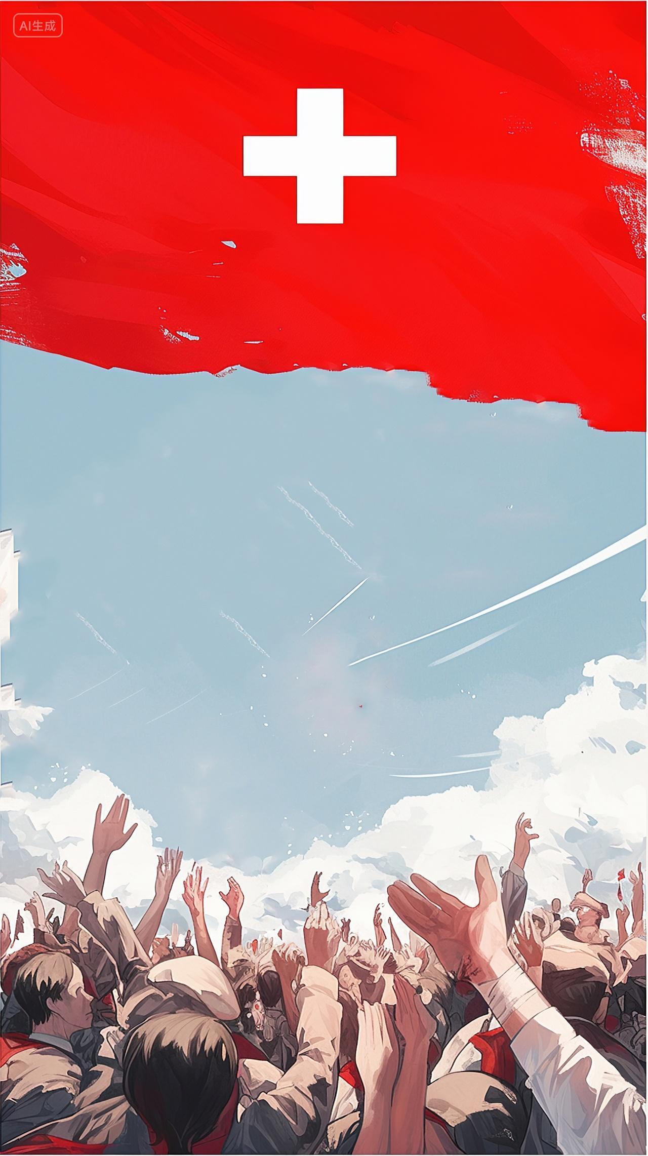 世界红十字日人们伸手请求援助