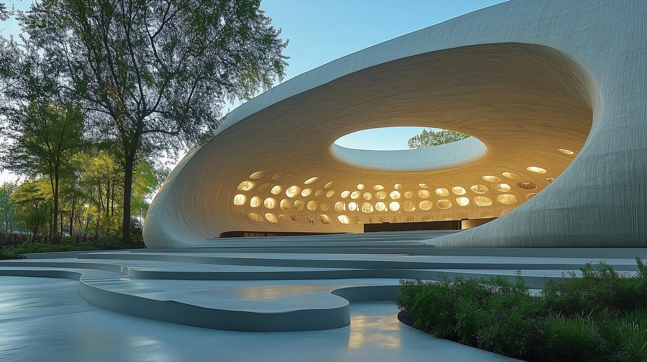 一个体育馆的大厅电脑壁纸商用展馆设计