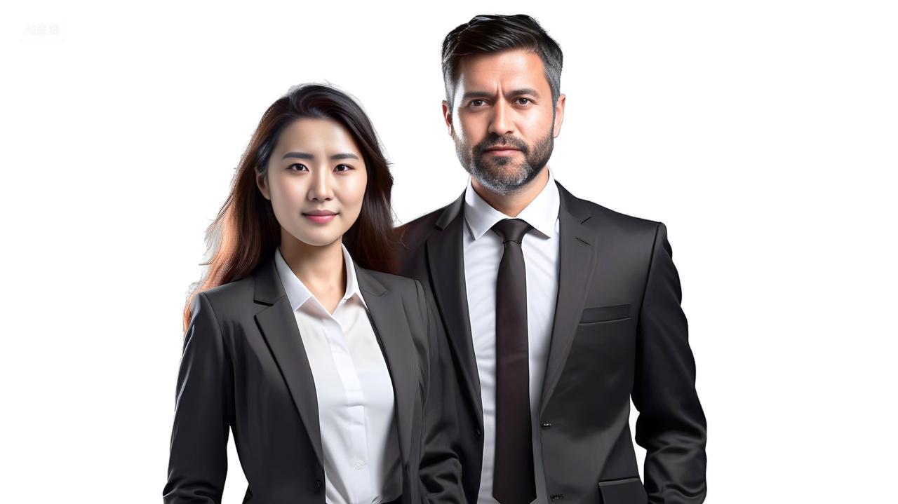 商务人士男女职业装图片