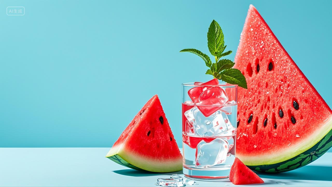 西瓜水果冰镇西瓜清凉解暑小暑大暑入伏