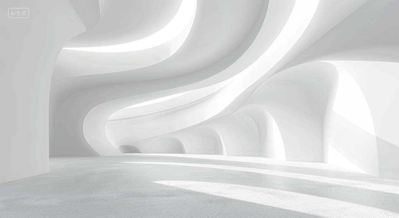 空间概念背景白色室内建筑设计