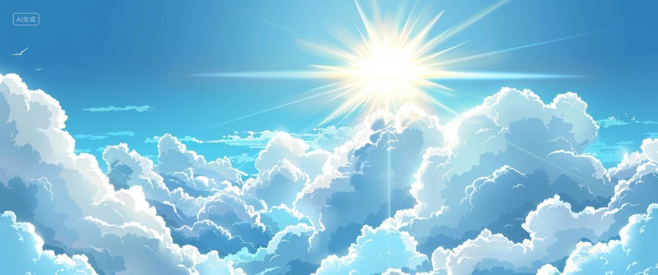 晴朗的天空的云层