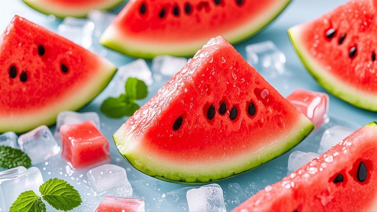 西瓜水果冰镇西瓜片生鲜果蔬清凉下火小暑大暑入伏