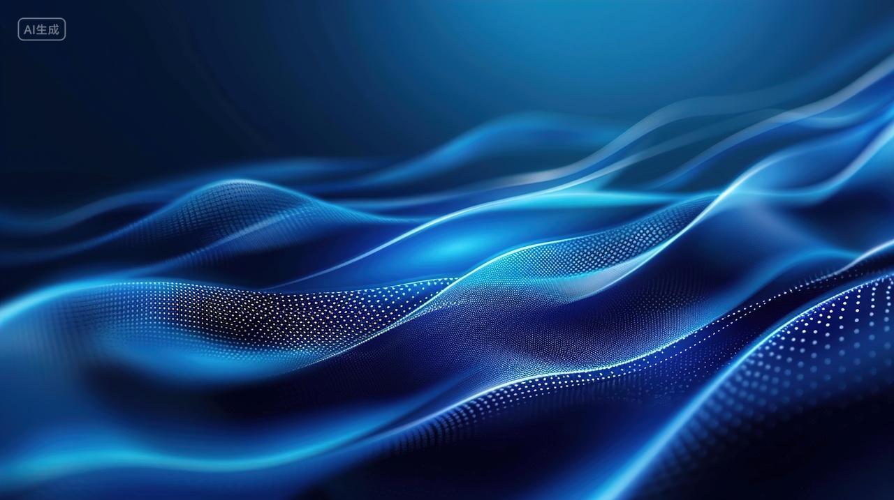 高级简约抽象波浪背景