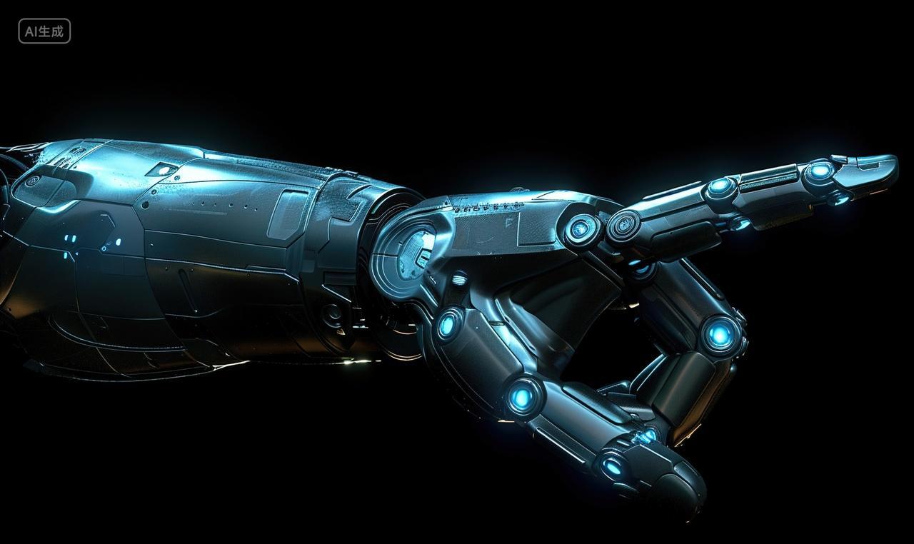 高级科技机器人手指背景