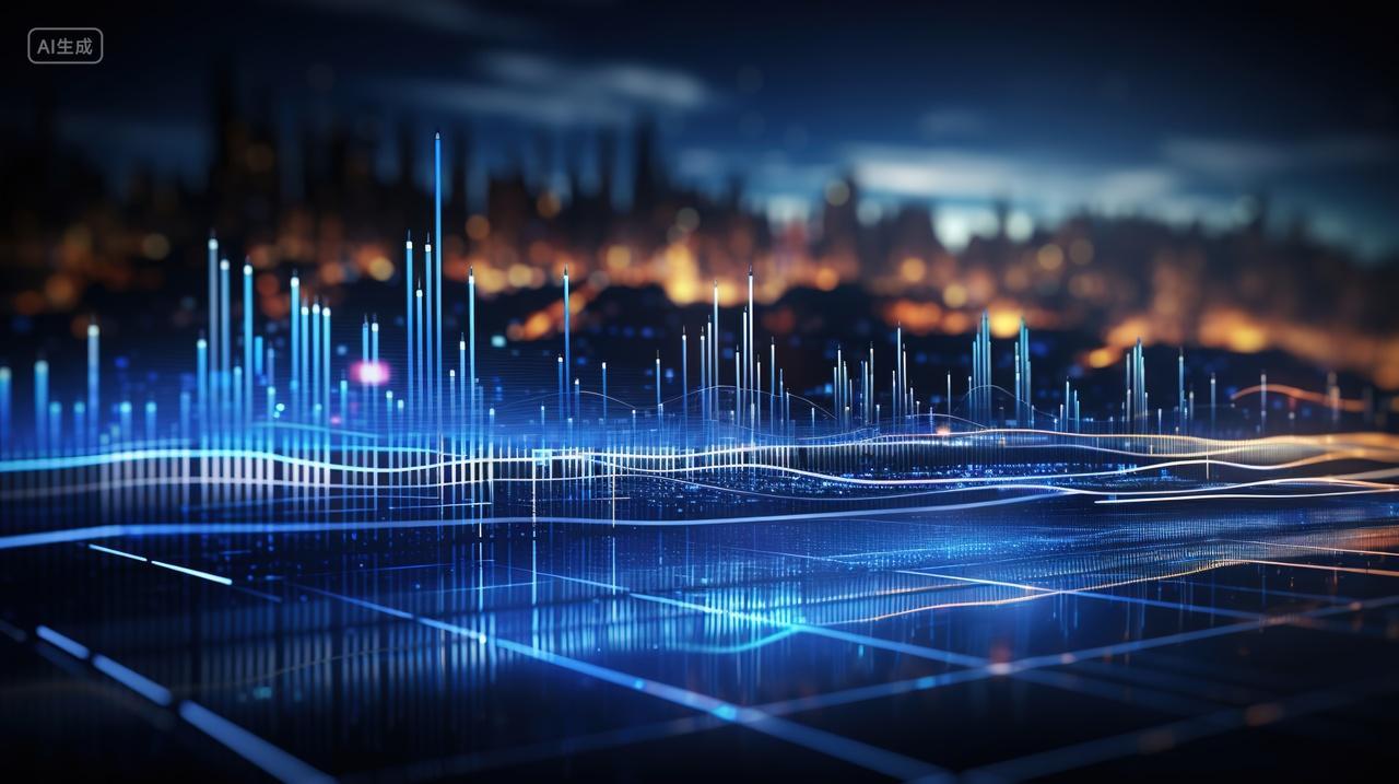 高级简约数据城市背景