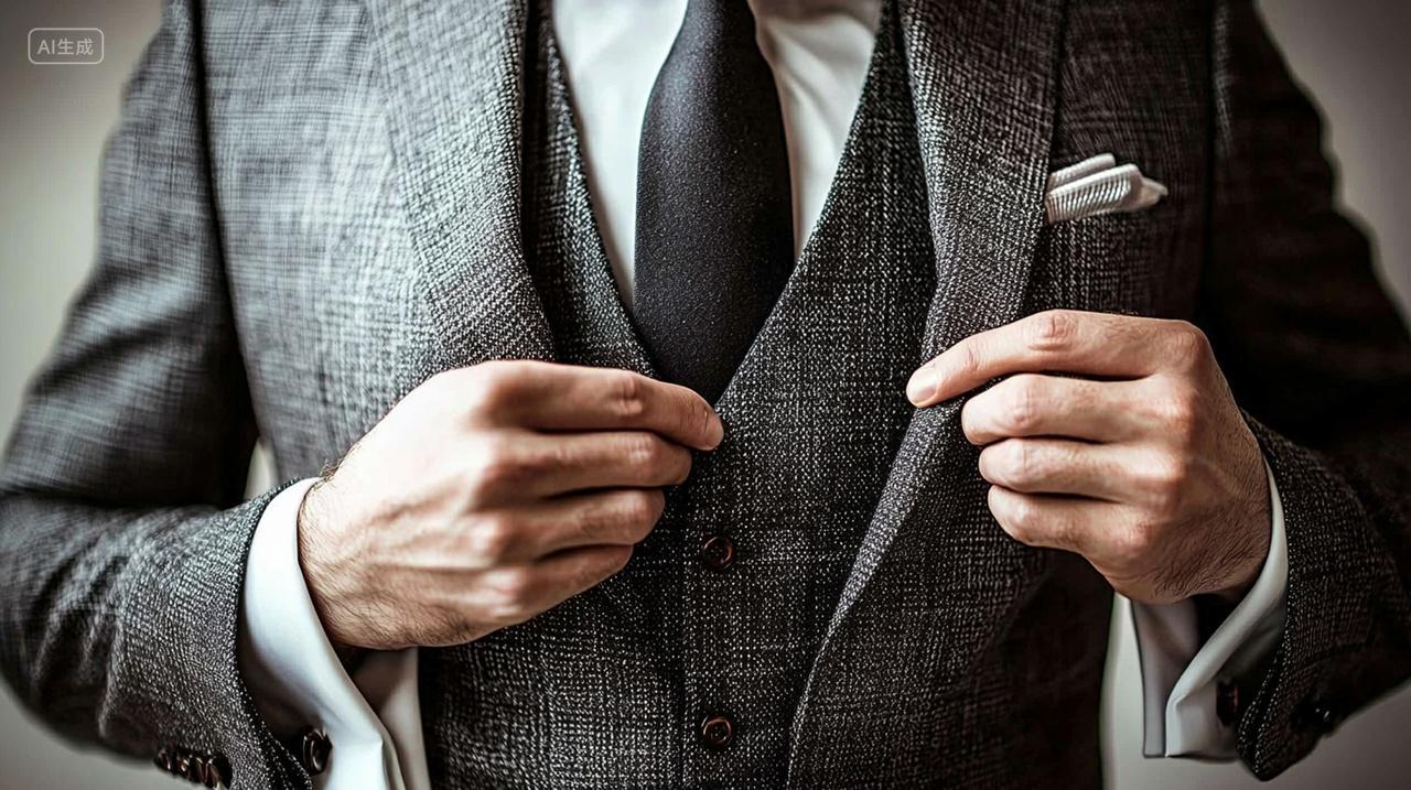 正装与黑色领带的经典搭配